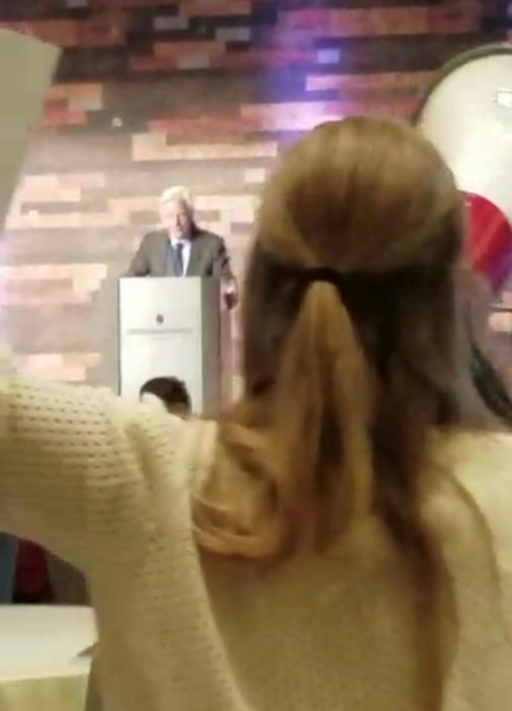 Local Activists Surprise UMass President During Conference Presentation