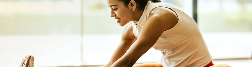 woman stretching healthy exercise