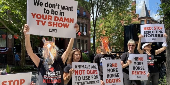 PETA’s ‘Horses’ Protest HBO’s ‘The Gilded Age’ in the Wake of Whistleblower Reports Alleging Mistreatment