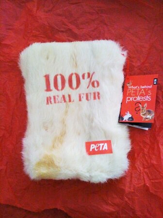 A few select copies of the book were outfitted with covers made from real fur—pieces of the more than 20,000 fur coats that have been donated to PETA by fur-wearers who have had a change of heart.