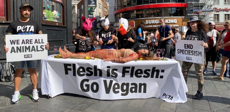 ‘Animals’ Feast on ‘Humans’ on World Day for the End of Speciesism