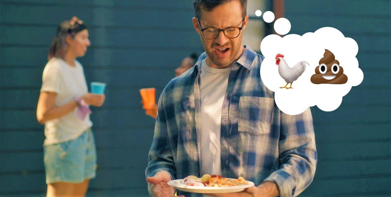chicken poop ad homepage 1 Poop in Chicken | PETA