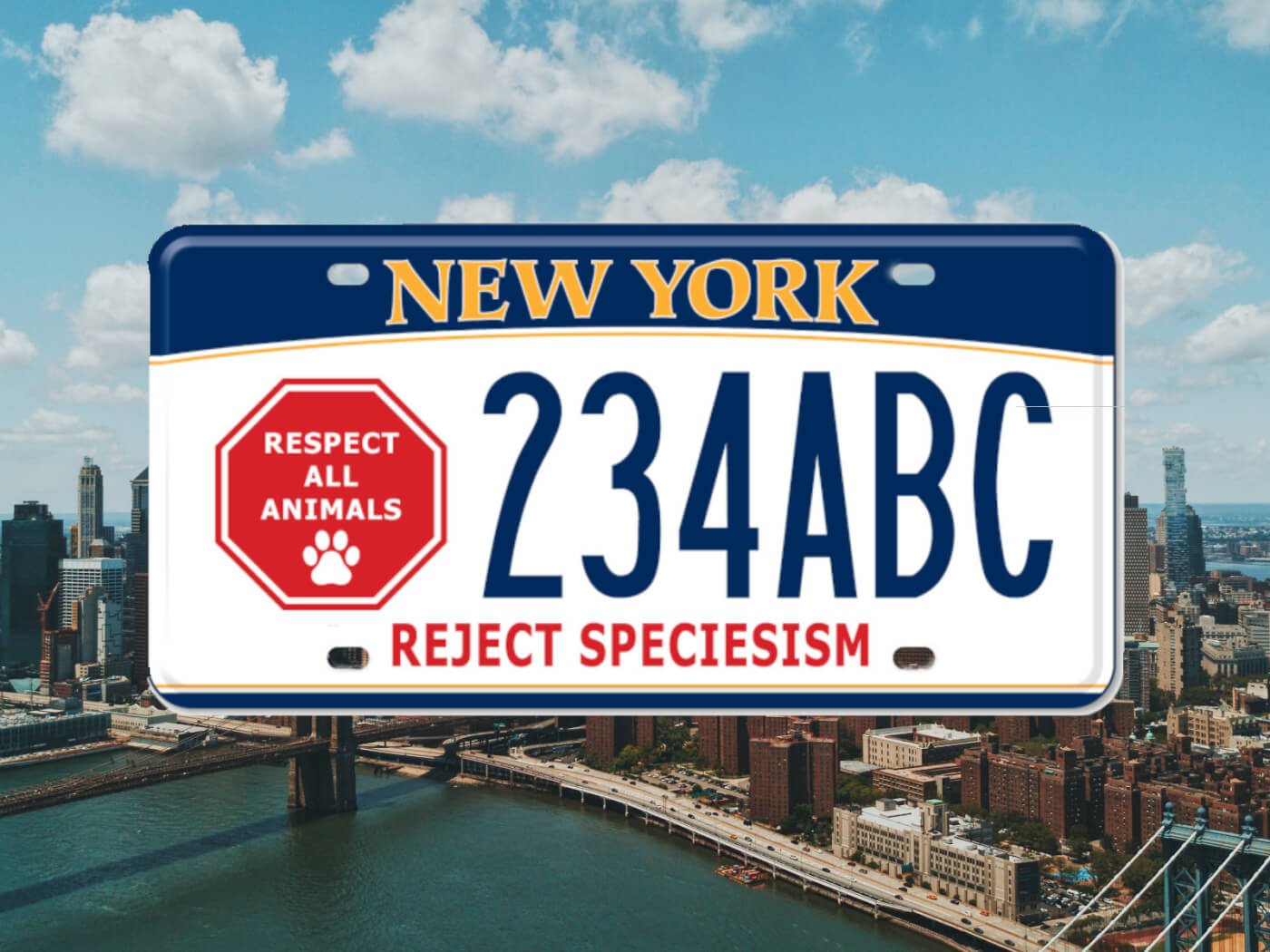 nyplate New York Introduces PETA ‘Reject Speciesism’ License Plate