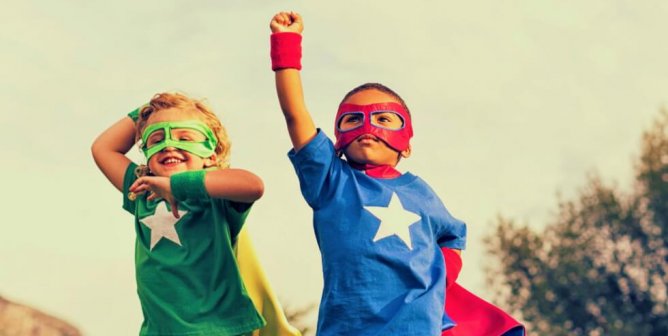 two super hero kids