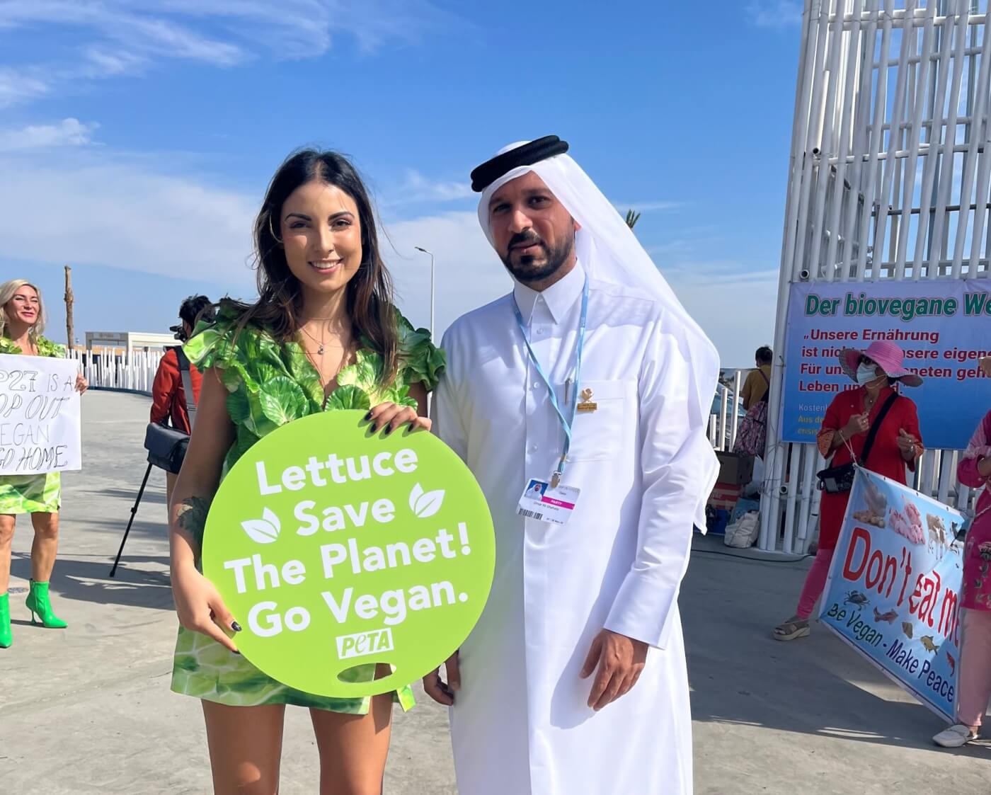 PETA protests meat on the menu at COP27