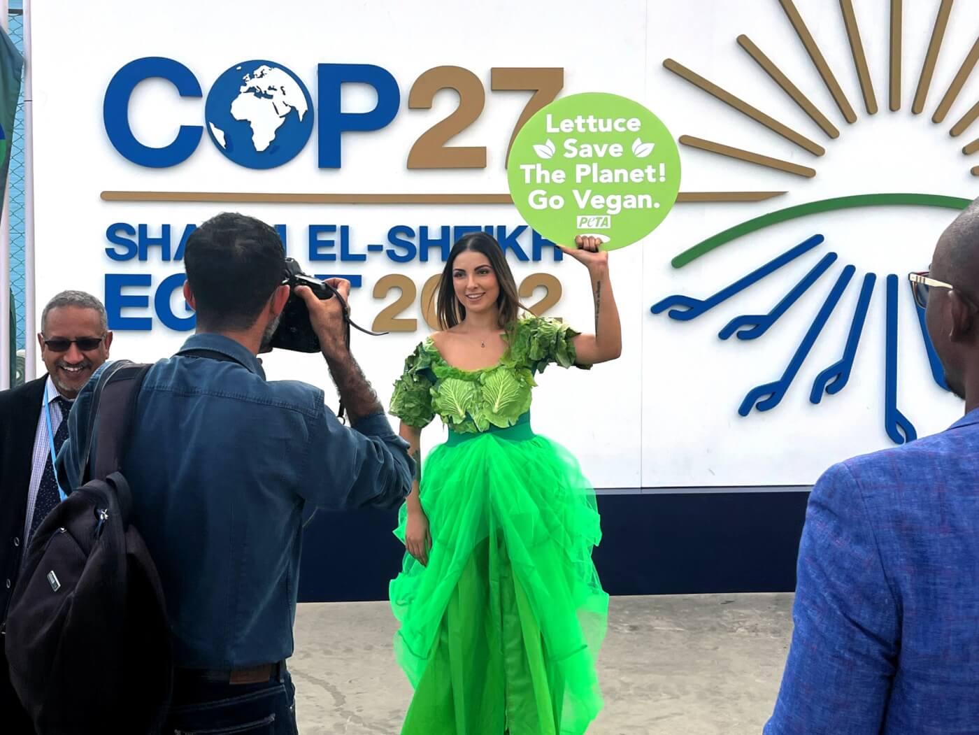 PETA Lettuce lady at COP27