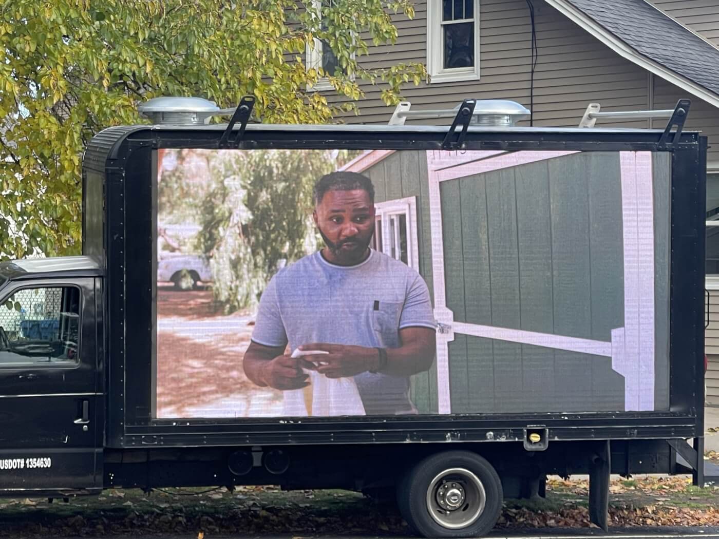 "Happy Wool" Mobile Billboard at Fiber Festival of New England