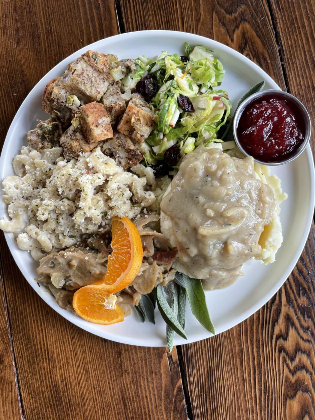 seitan turkey holiday plate from parlor city vegan