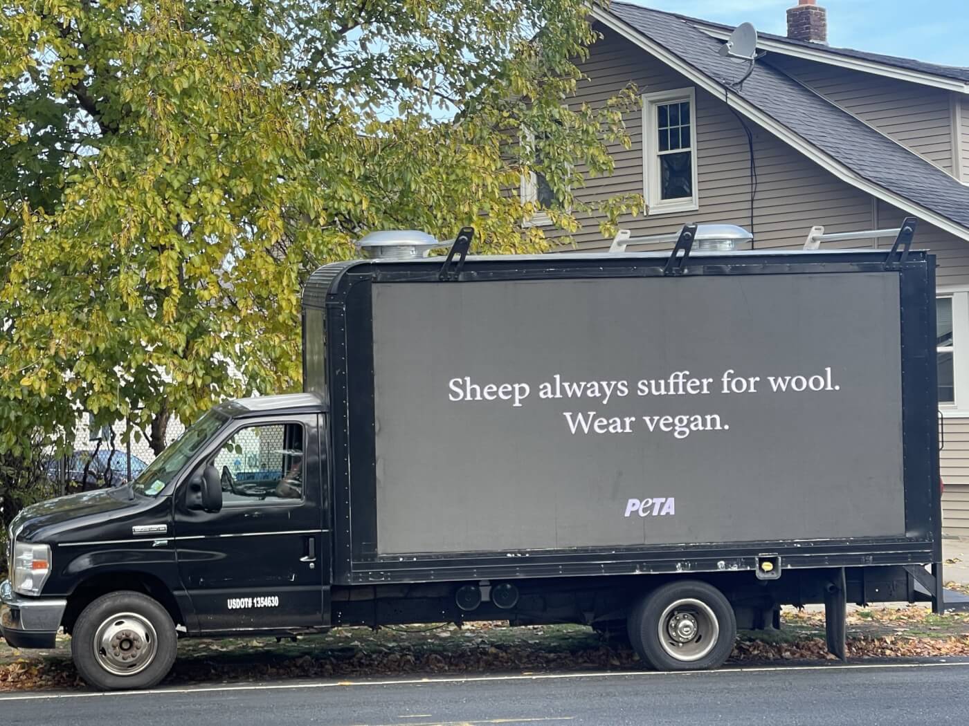 "Happy Wool" Mobile Billboard at Fiber Festival of New England