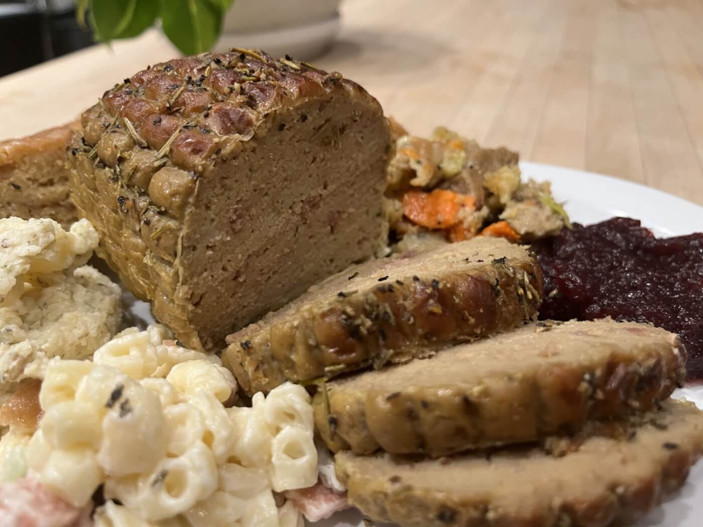 crispy skin vegan turkey feast from the butcher's son