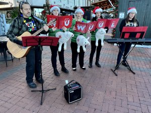 protesters sing to stop wearing wool