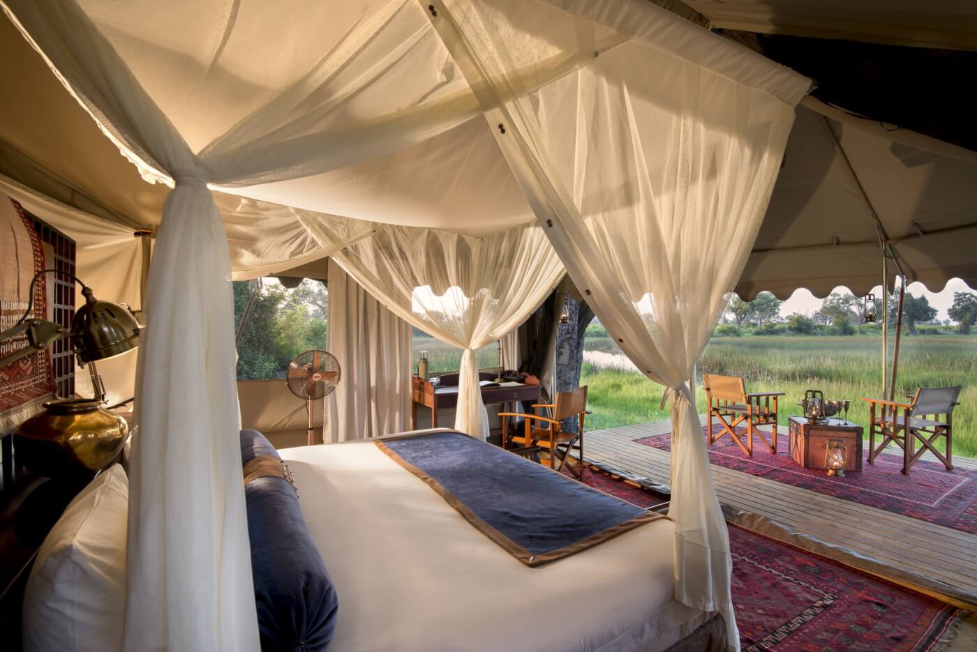 interior bedroom accommodations at Great Plains Conservation