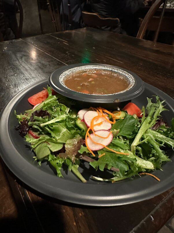 vegan irish stew at universal studios wizarding world