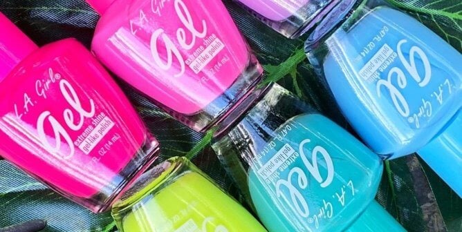 Kiss Gel Shine Nail Polish Pink-Teal-Rose Pack Of 3 | eBay