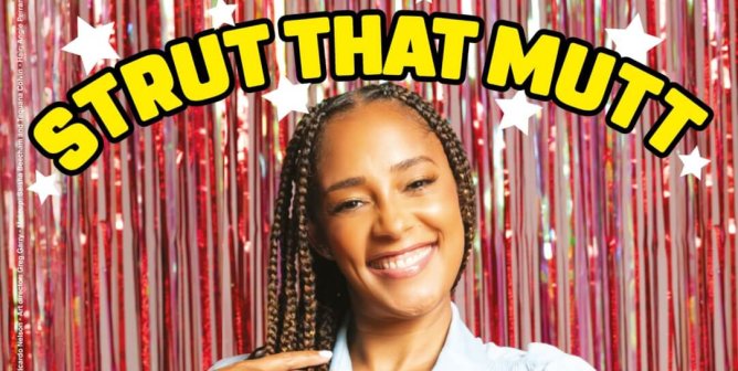 Amanda Seales: Strut That Mutt. Celebrate Mutts: Adopt. Don’t Buy.