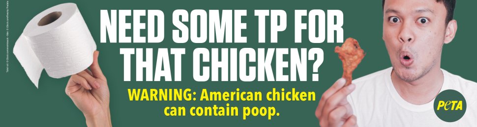 Need Some TP For That Chicken? Warning: American Chicken Can Contain Poop.