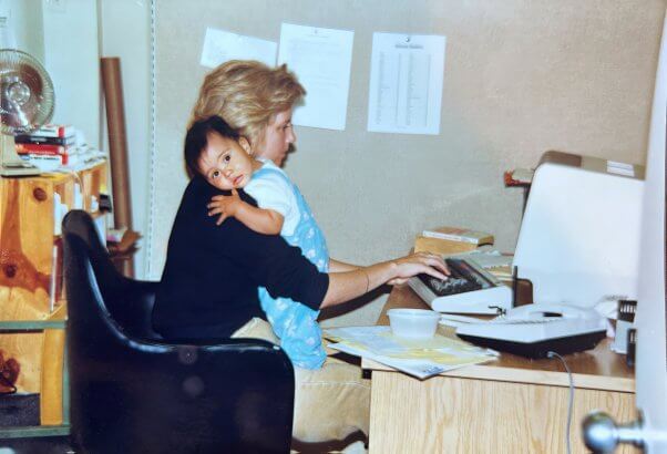 PETA Worker Kathy Guillermo with child