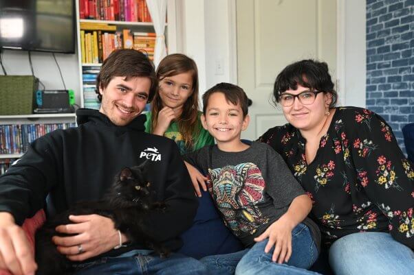 Pisa's new family after being rescued from the wreckage of the Turkey earthquake