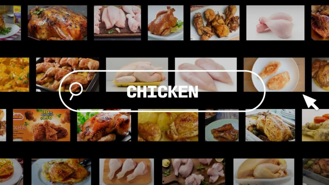 when you Google "chicken" and most results are about or images of the exploited and cooked flesh of the bird
