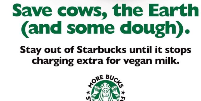 Save Cows, The Earth (And Some Dough). Stay Out Of Starbucks
