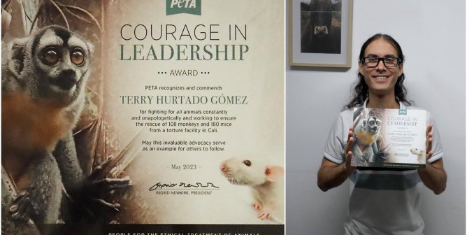 Colombian Council Member Becomes First Politician Outside U.S. to Win PETA’s ‘Courage in Leadership’ Award