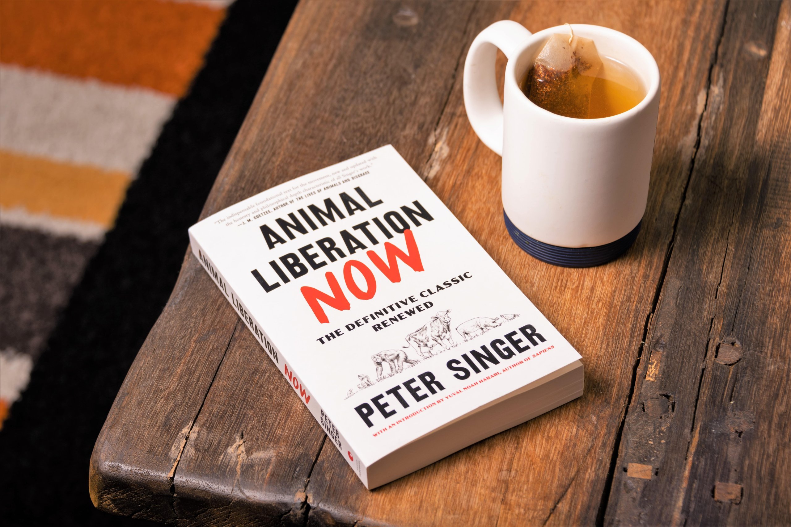 animal liberation now on table with tea