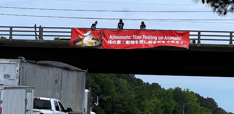 PETA Drops Banner Critical of Ajinomoto on Its 114th Anniversary