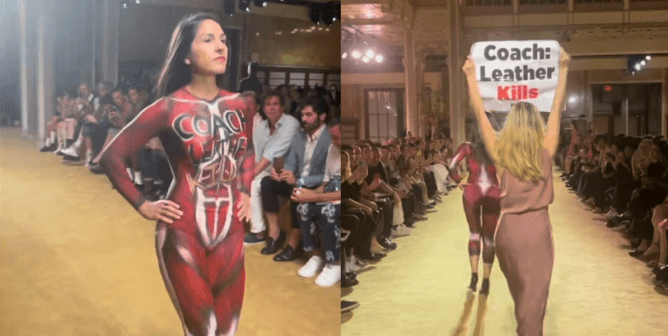 2023 NYFW: PETA Protesters Confront Coach and Michael Kors to Demand Cruelty-Free Clothing