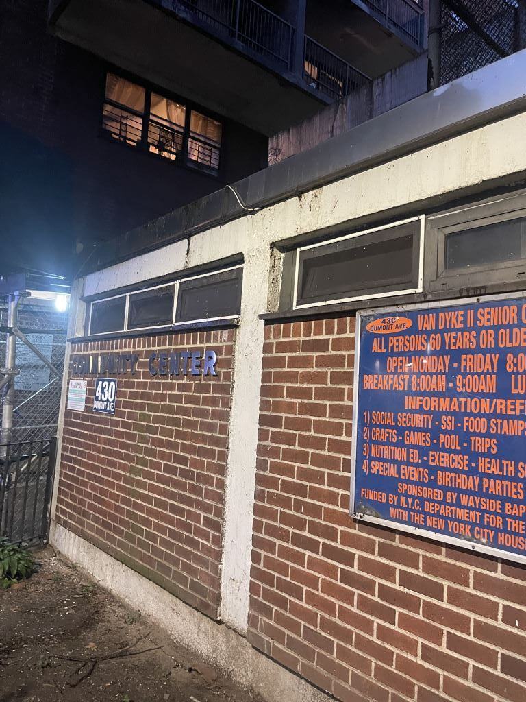 NYCHA community center in Brooklyn where cat possibly entombed in a vent