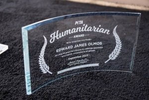 Edward James Olmos Award Edward James Olmos Honored by PETA for Challenging Speciesism