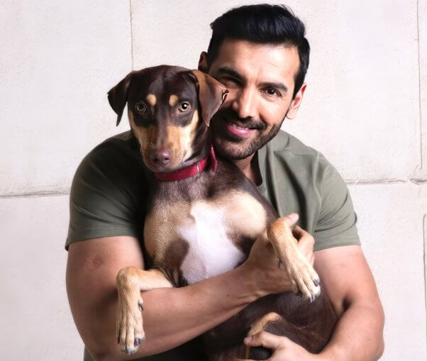 John Abraham and his dog Bailey
