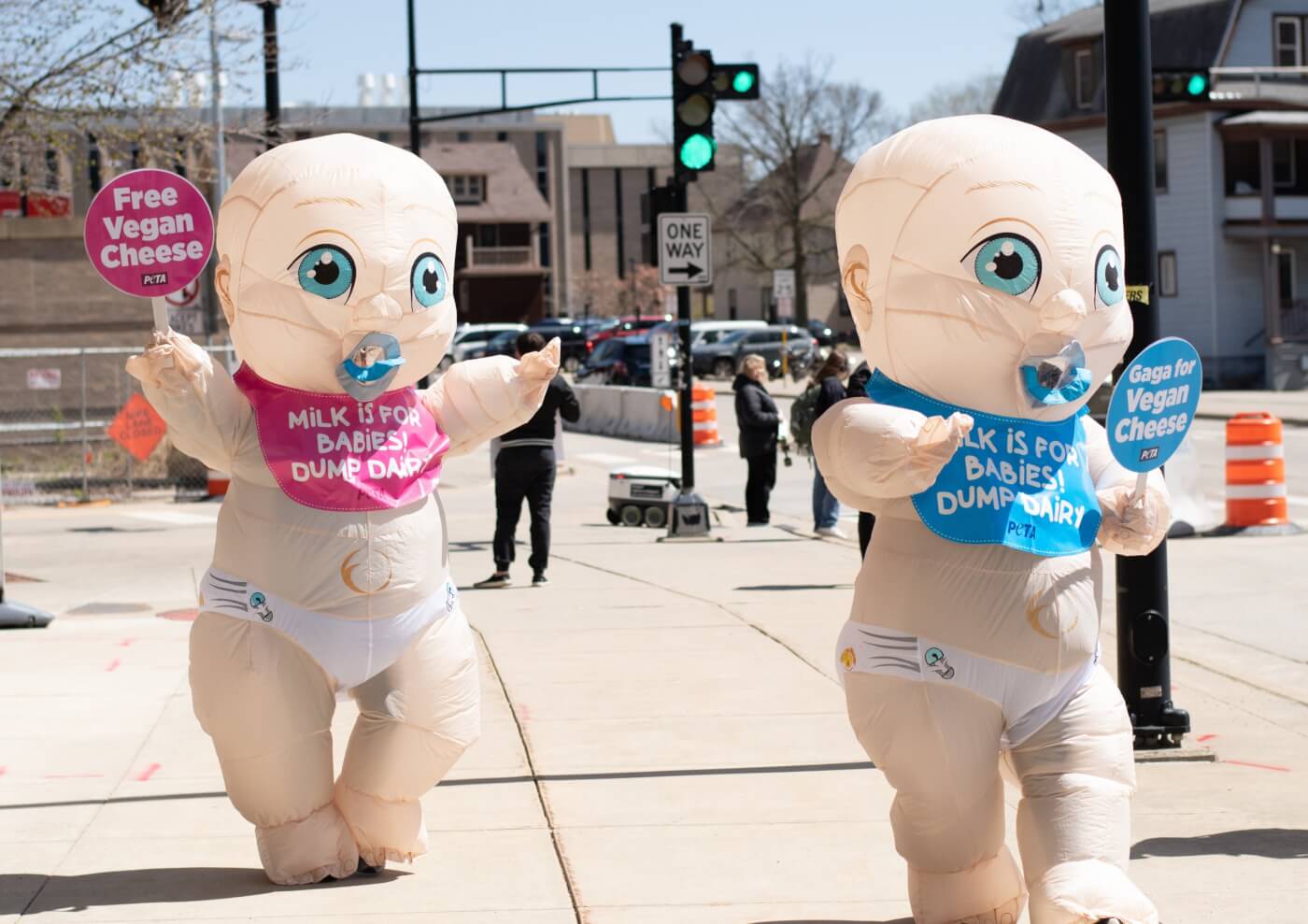 Giant ‘Babies’ Lead PETA’s Vegan Cheese Giveaway
