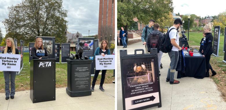 Passersby Given an Important History Lesson on Tests on Animals