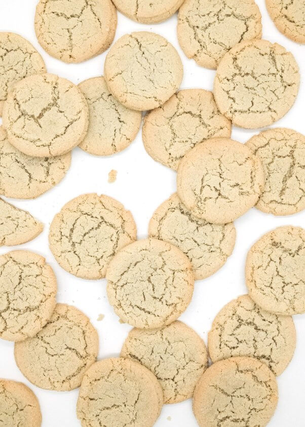 a bunch of vegan crinkle marzipan cookies from Sweet Maresa's