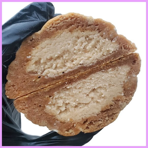 a vegan buttercream-stuffed snickerdoodle cookie from Top Drawer Sweets