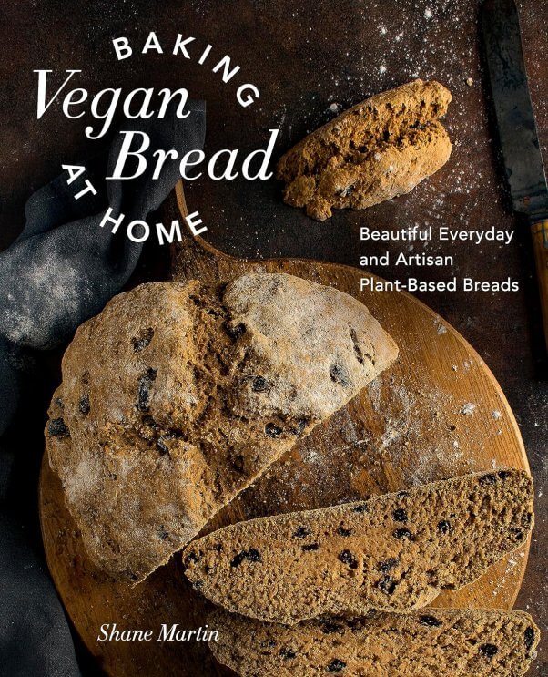 cookbook cover for "Baking Vegan Bread at Home"