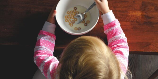 bowl of cereal and milk