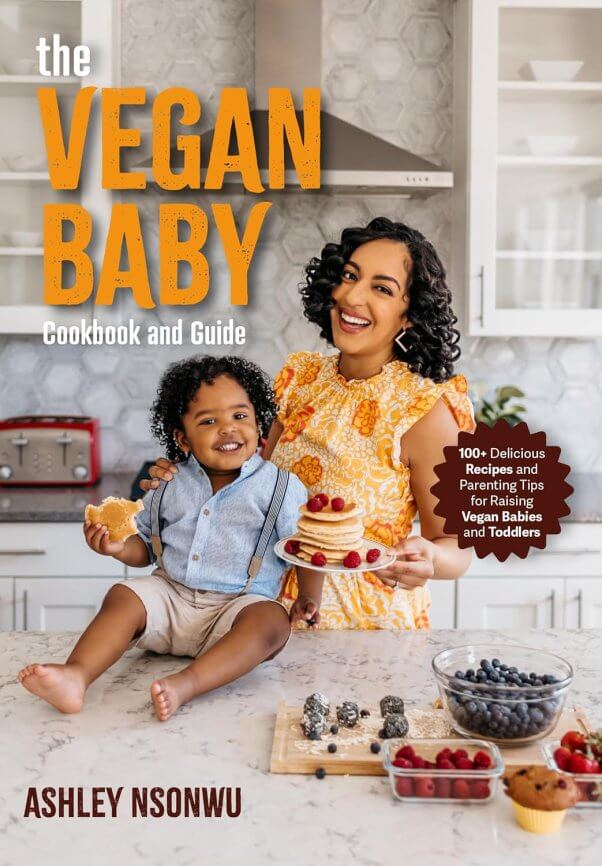 cookbook cover for "Vegan Baby Cookbook" by Ashley Nsonwu