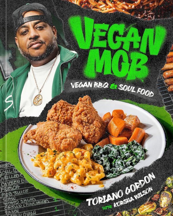 cookbook cover for "Vegan Mob" by Toriano Gordon