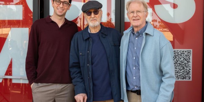 James Cromwell stands with Ed Begley Jr and Nicholas Braun