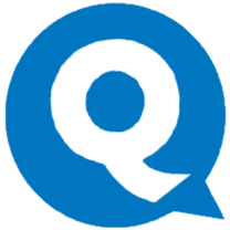 The letter Q in a blue speech bubble