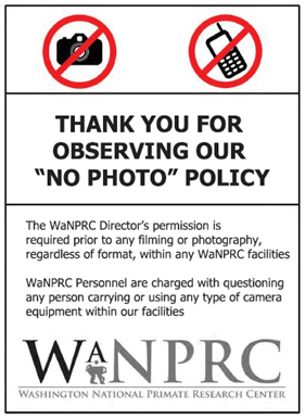 no photo policy sign at wanprc
