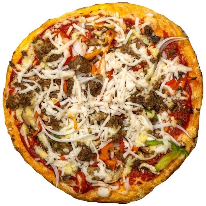 Bizza's Vegan Brotherly Love pizza