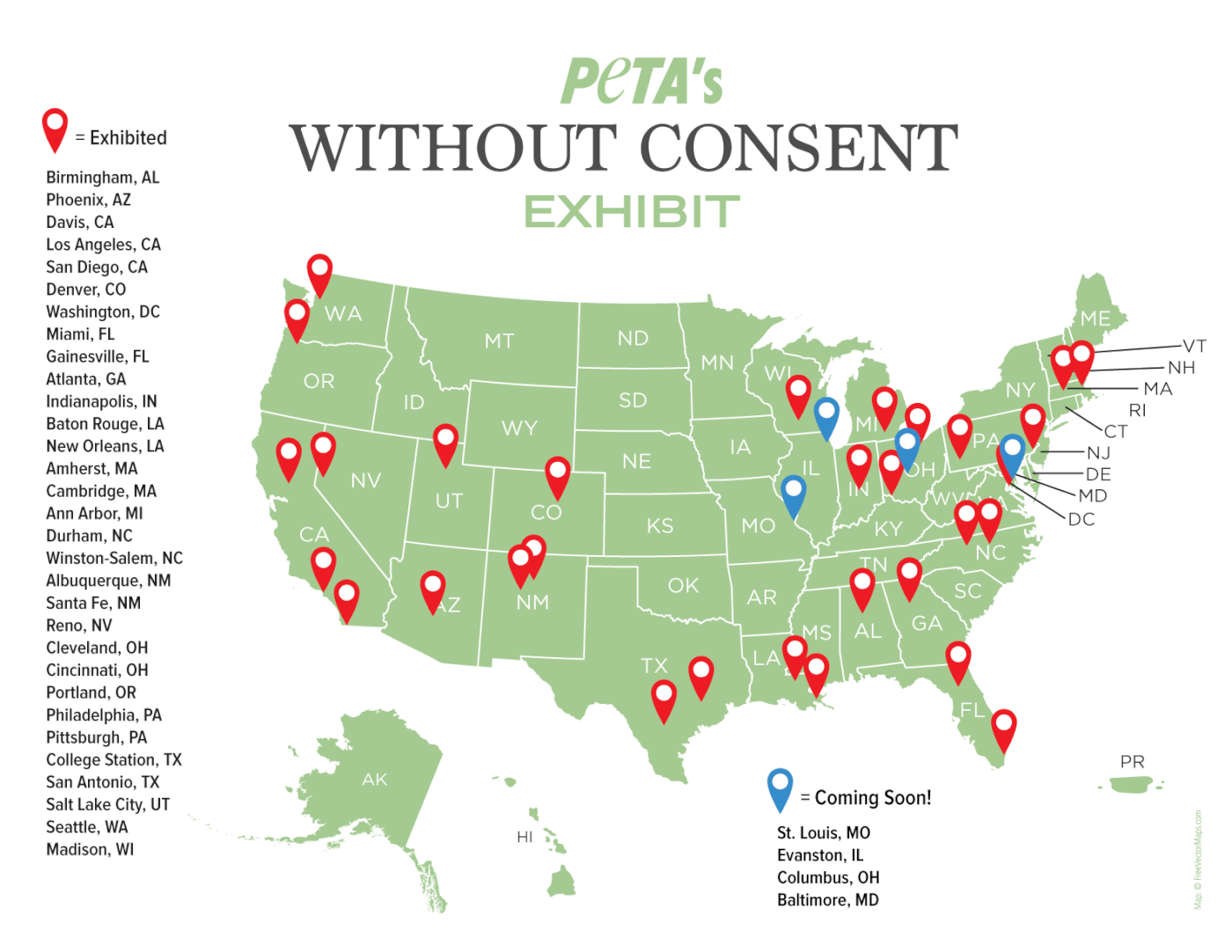 Without Consent Tour Map