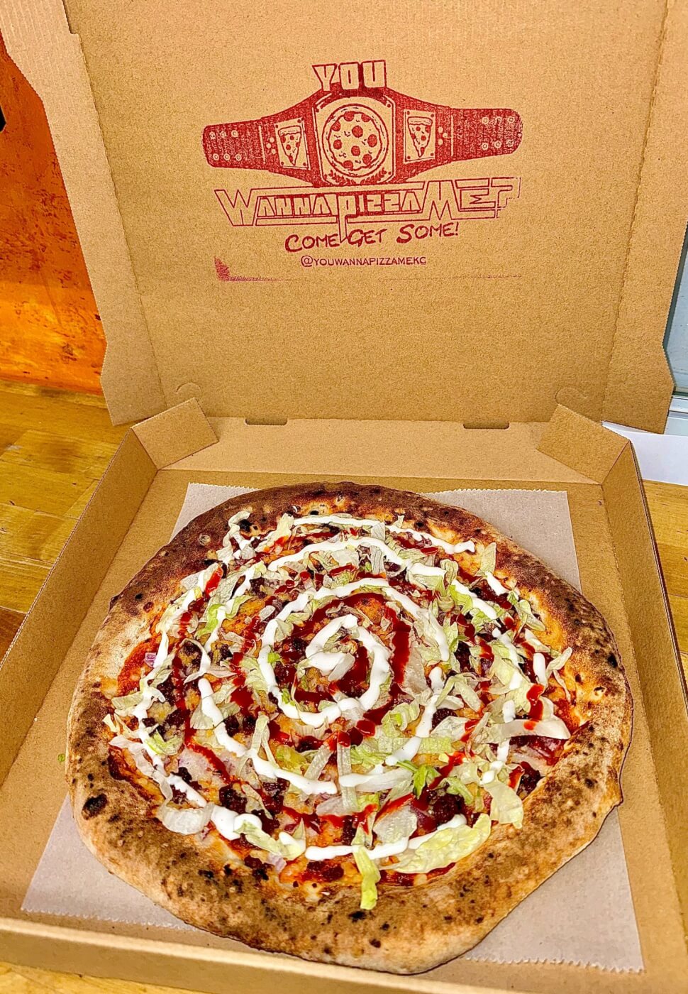 Photo of the El Luchador pizza from You Wanna Pizza Me