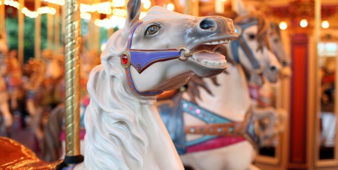 horse head on a carousel