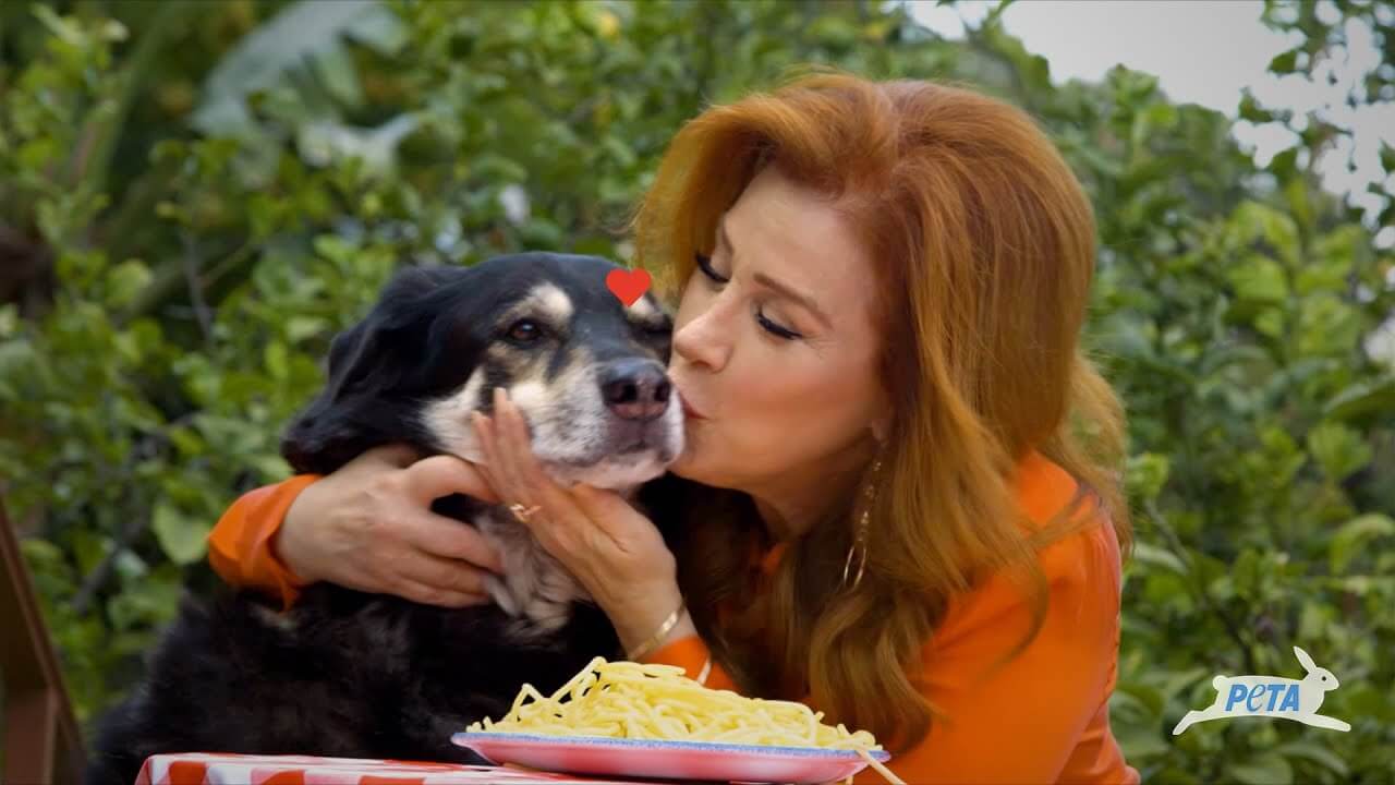 PAWSitively in Love: Lisa Ann Walter and Her Dog Buster Join PETA for
Adorable Adoption Ad