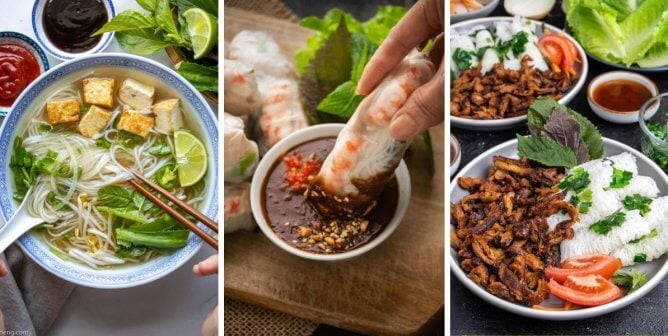 various vegan Vietnamese recipes