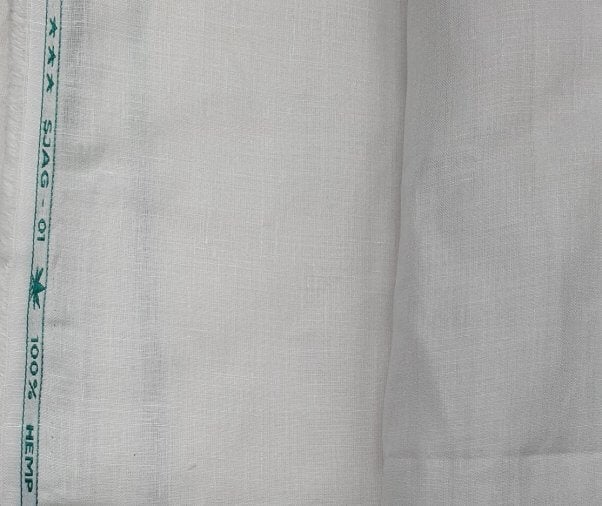 Close up of white hemp sheets