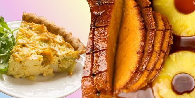 Vegan quiche and vegan ham recipes